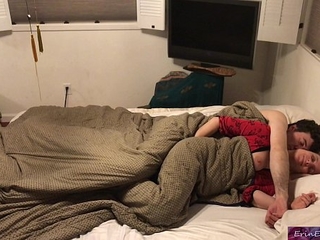stepmom shares bed with stepson (clip)